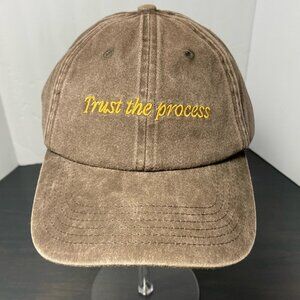 Trust the Process Brown Washed Embroidered Dad Hat – Adjustable – NWT